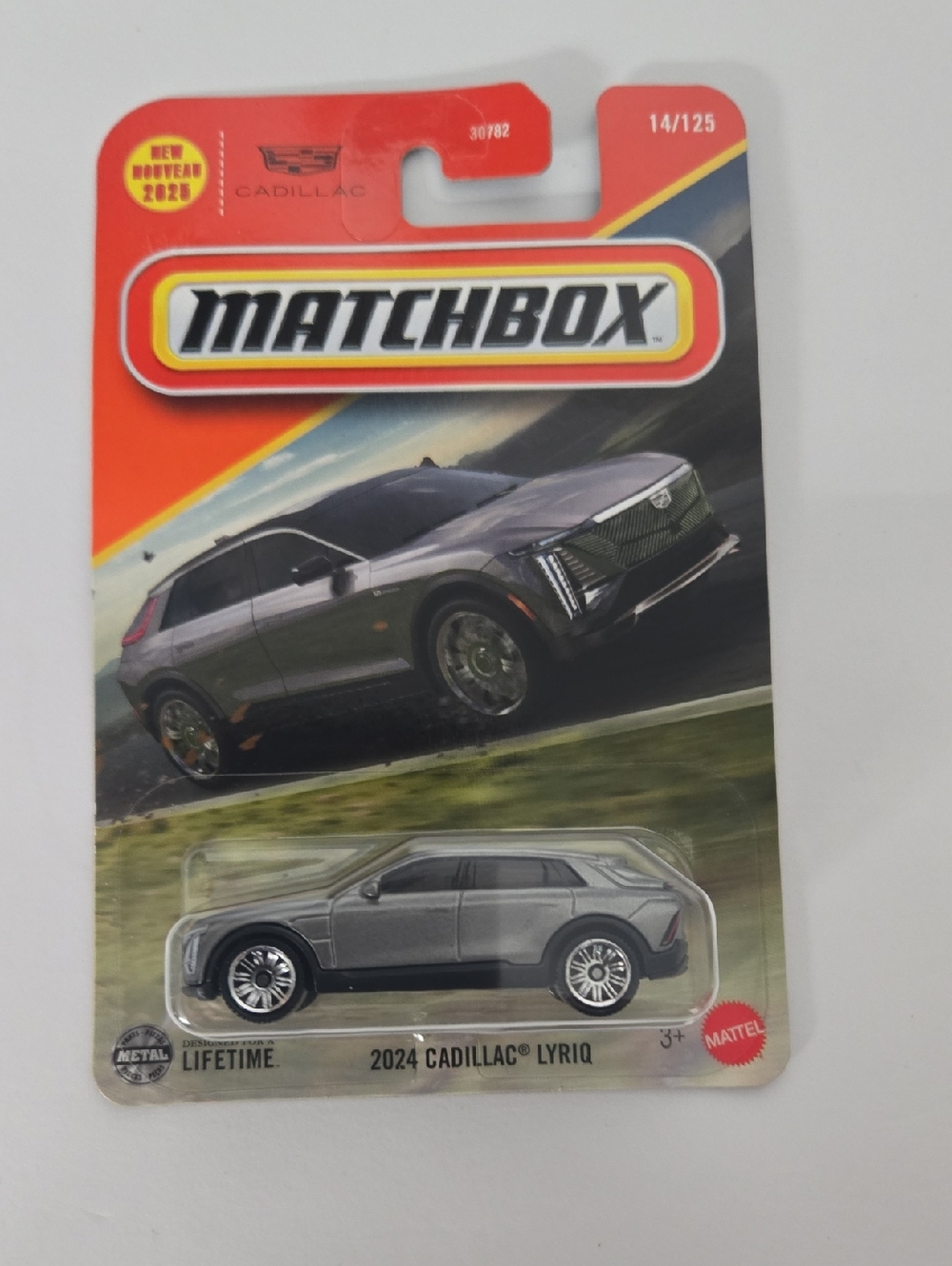Matchbox 2024 Cadillac Lyriq Cardback - Brown Kraft Packaging